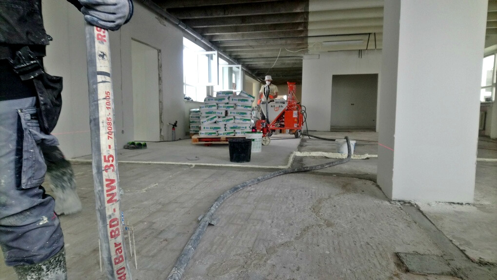 Tasandust vajava põranda valamine